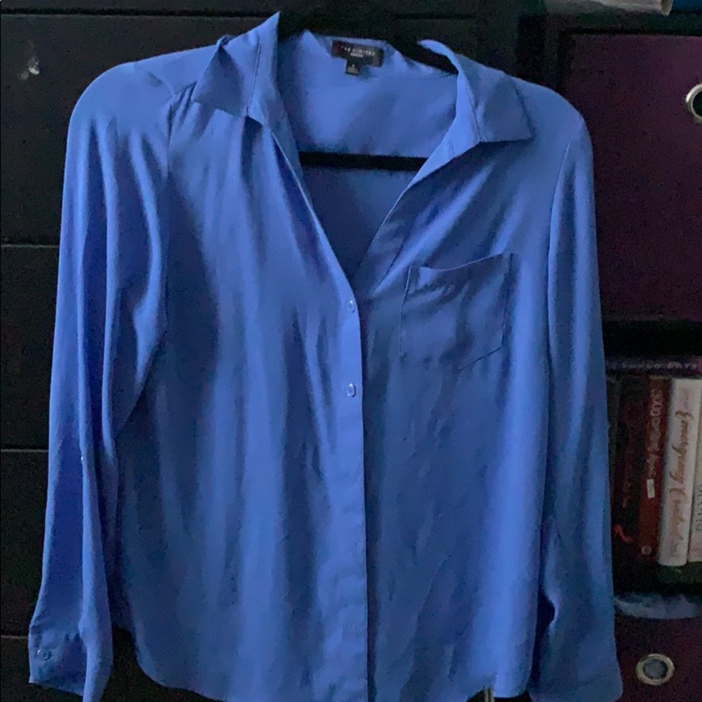 Blue button up shirt